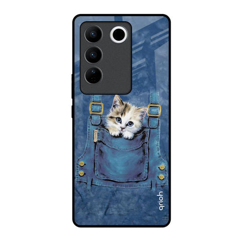 Kitty In Pocket Glossy Case For Vivo V27 5G