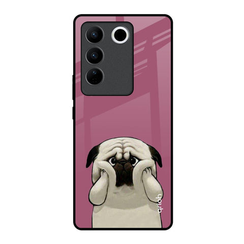 Funny Pug Face Glossy Case For Vivo V27 5G