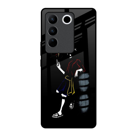 Luffy Line Art Glossy Case for Vivo V27 5G