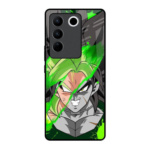Anime Green Splash Glossy Case for Vivo V27 5G
