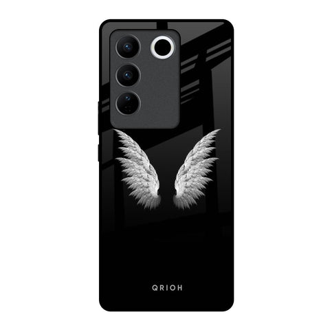 White Angel Wings Glossy Case for Vivo V27 5G