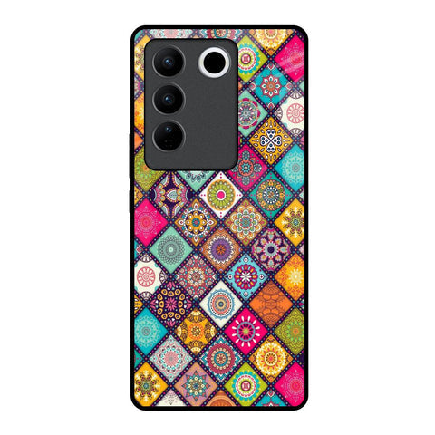 Multicolor Mandala Glossy Case for Vivo V27 5G