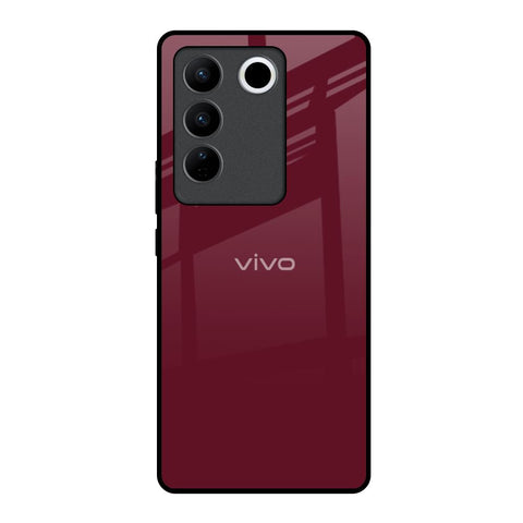 Classic Burgundy Glossy Case for Vivo V27 5G