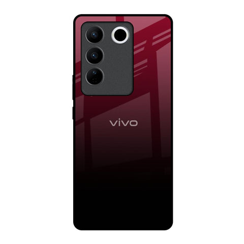 Wine Red Glossy Case For Vivo V27 5G