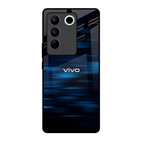 Blue Rough Abstract Glossy Case for Vivo V27 5G