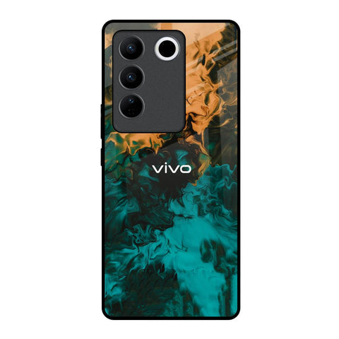 Watercolor Wave Glossy Case for Vivo V27 5G