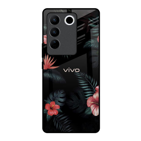 Tropical Art Flower Glossy Case for Vivo V27 5G