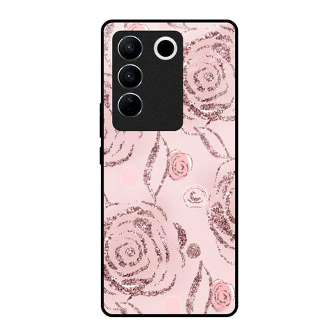 Shimmer Roses Glossy case for Vivo V27 5G
