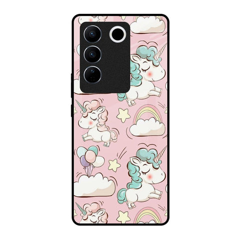 Balloon Unicorn Glossy case for Vivo V27 5G