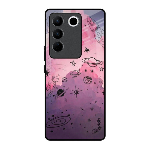 Space Doodles Glossy Case for Vivo V27 Pro 5G