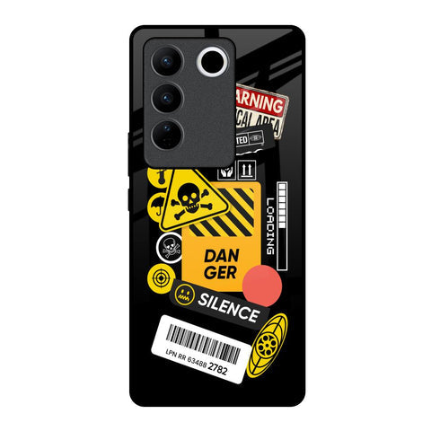 Danger Signs Glossy Case for Vivo V27 Pro 5G
