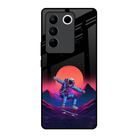 Retro Astronaut Glossy Case for Vivo V27 Pro 5G