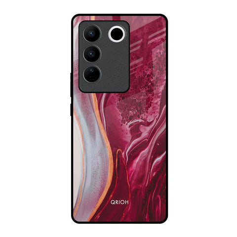 Crimson Ruby Glossy Case for Vivo V27 Pro 5G