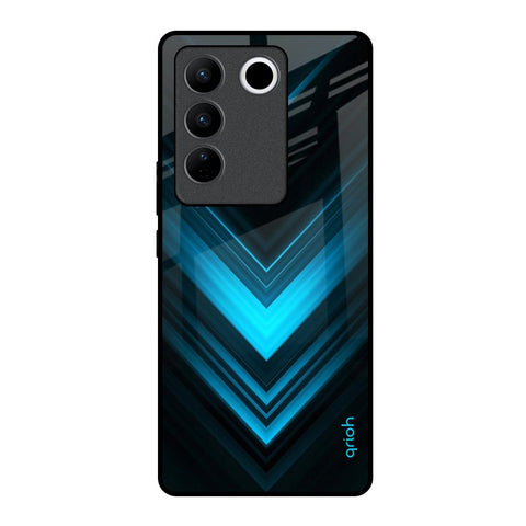Vertical Blue Arrow Glossy Case For Vivo V27 Pro 5G