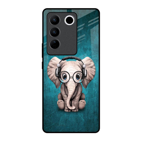 Adorable Baby Elephant Glossy Case For Vivo V27 Pro 5G