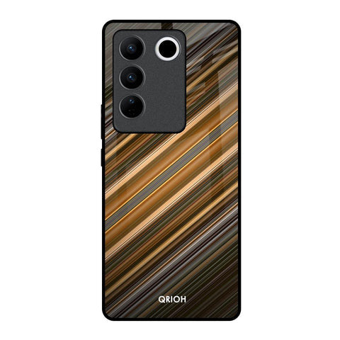 Diagonal Slash Pattern Glossy Case for Vivo V27 Pro 5G
