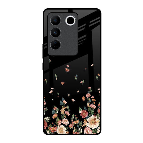 Floating Floral Print Glossy Case for Vivo V27 Pro 5G