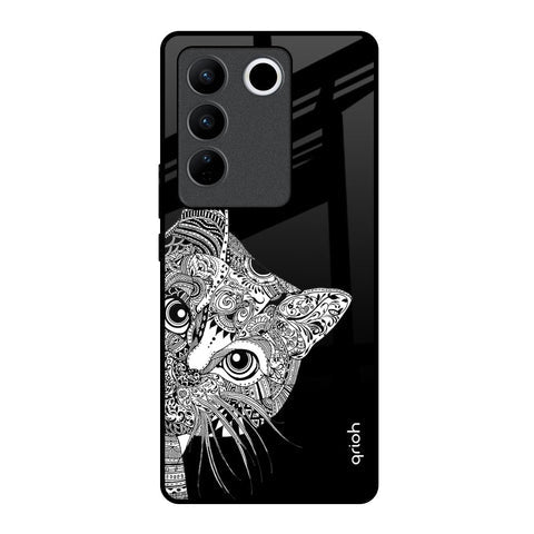 Kitten Mandala Glossy Case for Vivo V27 Pro 5G