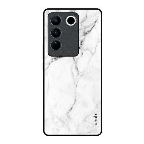 Modern White Marble Glossy Case for Vivo V27 Pro 5G