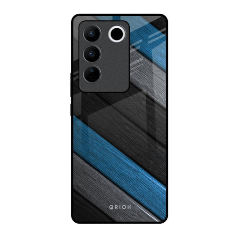 Multicolor Wooden Effect Glossy Case for Vivo V27 Pro 5G