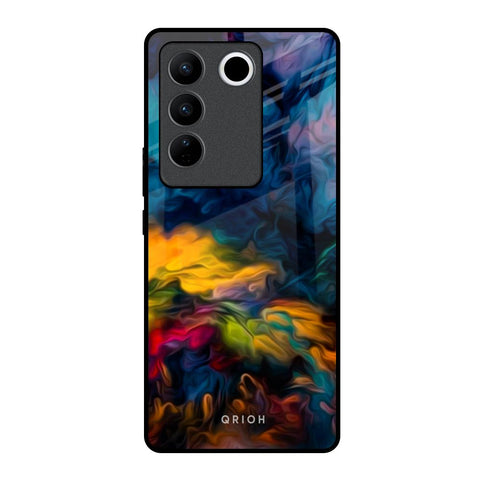 Multicolor Oil Painting Glossy Case for Vivo V27 Pro 5G