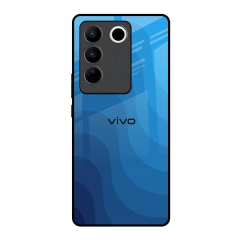 Blue Wave Abstract Glossy Case for Vivo V27 Pro 5G