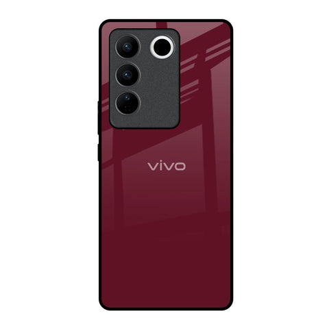 Classic Burgundy Glossy Case for Vivo V27 Pro 5G