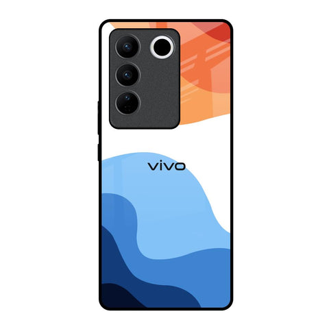 Wavy Color Pattern Glossy Case for Vivo V27 Pro 5G