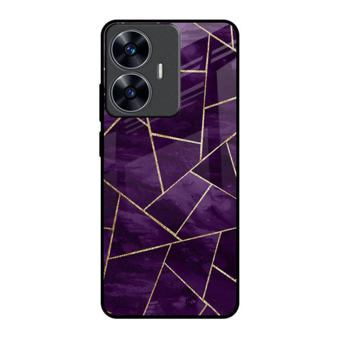 Geometric Purple Glossy Case For Realme C55