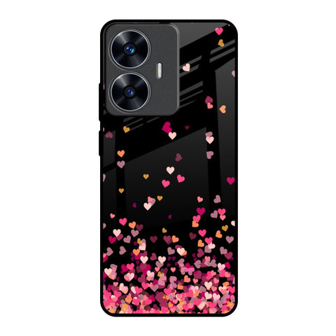 Heart Rain Fall Glossy Case For Realme C55