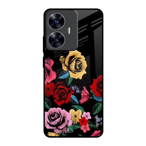 Floral Decorative Glossy Case For Realme C55