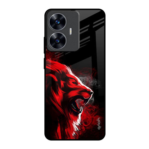 Red Angry Lion Glossy Case for Realme C55