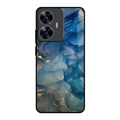 Blue Cool Marble Glossy Case for Realme C55