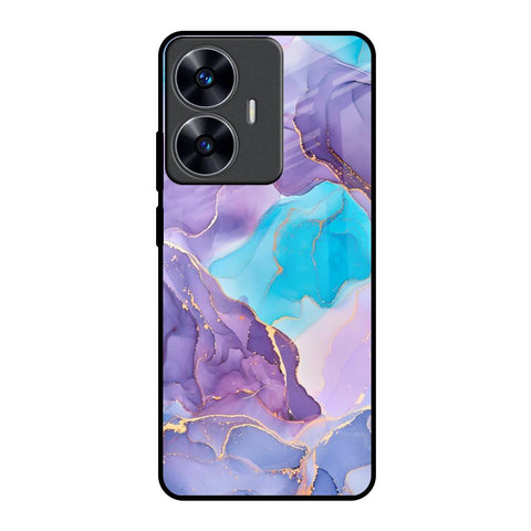 Alcohol ink Marble Glossy Case for Realme C55