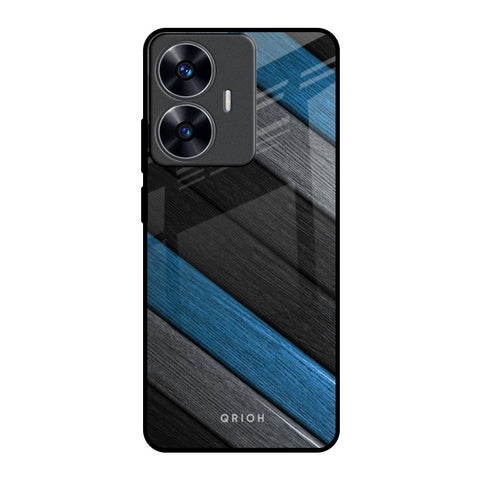 Multicolor Wooden Effect Glossy Case for Realme C55