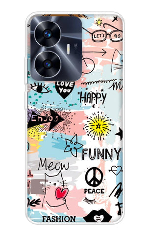 Happy Doodle Soft Cover for Realme C55