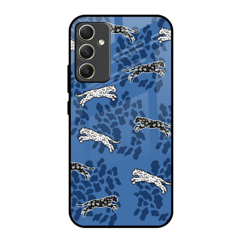 Blue Cheetah Glossy Case for Samsung Galaxy A34 5G