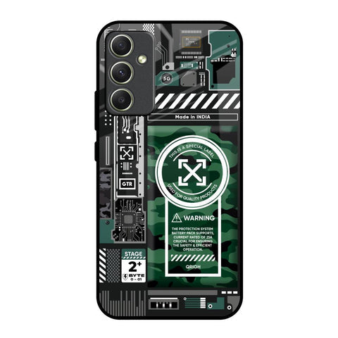 Green Camo Circuit Glossy Case for Samsung Galaxy A34 5G