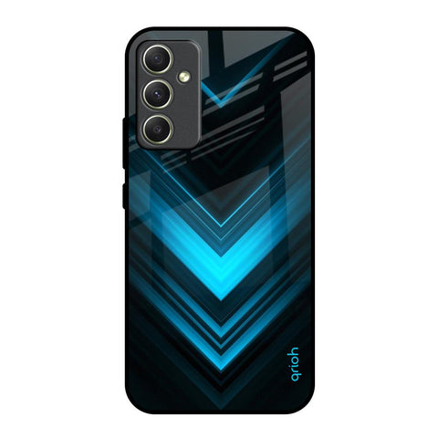 Vertical Blue Arrow Glossy Case For Samsung Galaxy A34 5G