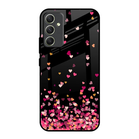 Heart Rain Fall Glossy Case For Samsung Galaxy A34 5G
