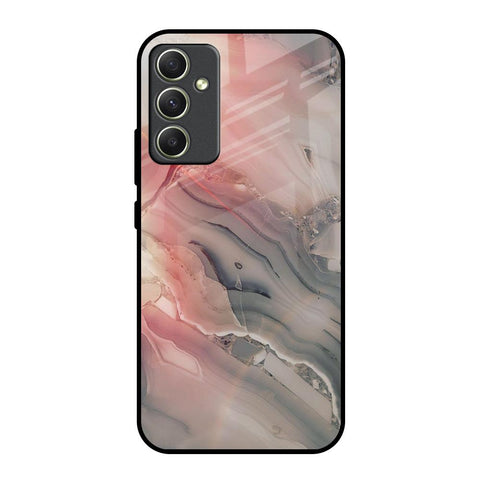 Pink And Grey Marble Glossy Case For Samsung Galaxy A34 5G