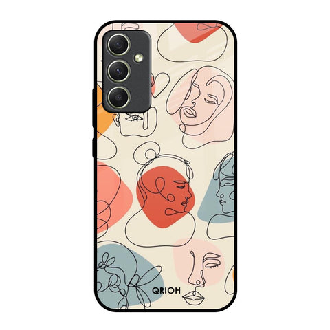 Abstract Faces Glossy Case for Samsung Galaxy A34 5G