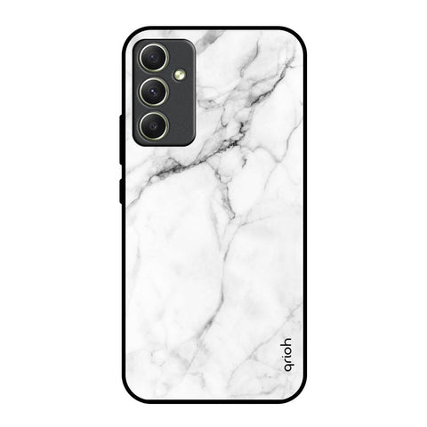 Modern White Marble Glossy Case for Samsung Galaxy A34 5G