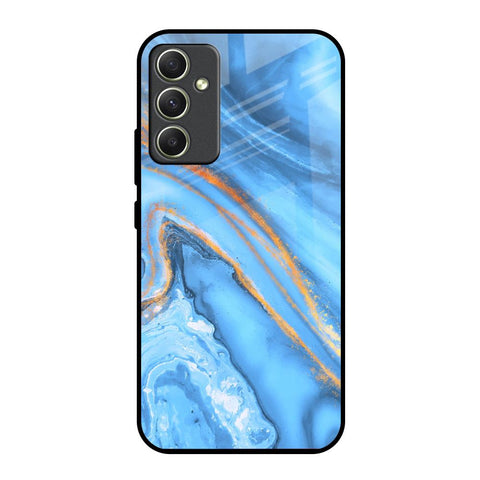 Vibrant Blue Marble Glossy Case for Samsung Galaxy A34 5G