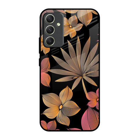 Lines Pattern Flowers Glossy Case for Samsung Galaxy A34 5G