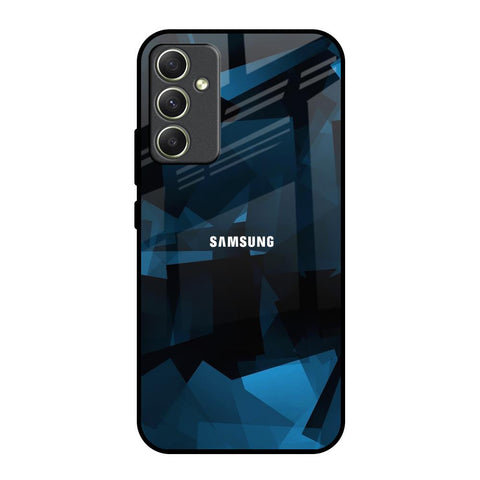 Polygonal Blue Box Glossy Case For Samsung Galaxy A34 5G