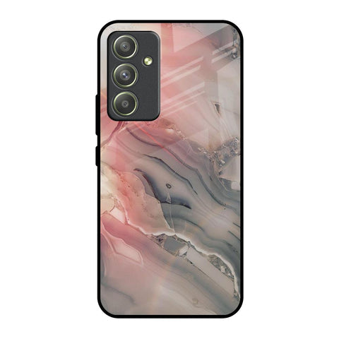 Pink And Grey Marble Glossy Case For Samsung Galaxy A54 5G