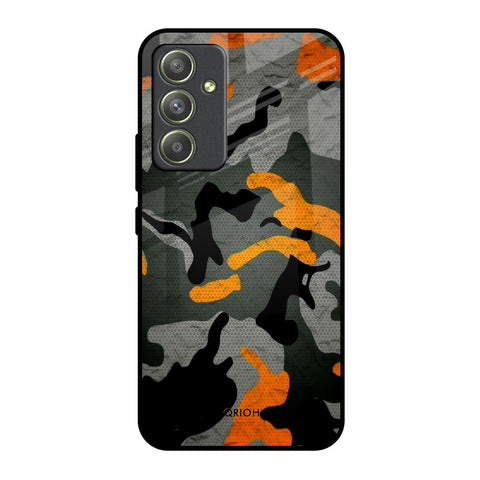 Camouflage Orange Glossy Case For Samsung Galaxy A54 5G