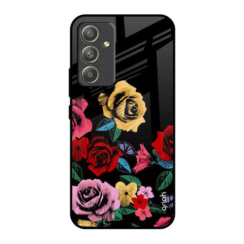 Floral Decorative Glossy Case For Samsung Galaxy A54 5G