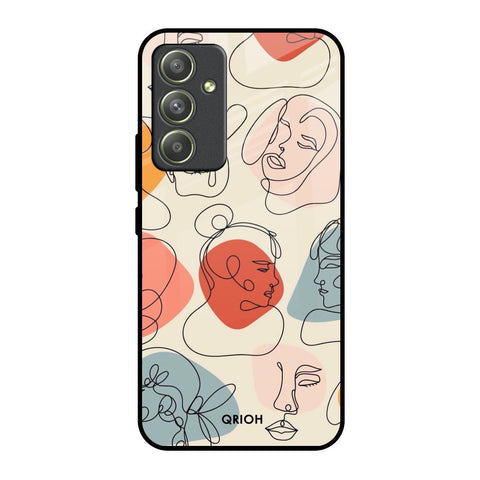 Abstract Faces Glossy Case for Samsung Galaxy A54 5G